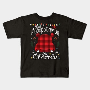 I Want A Hippopotamus For Christmas kid xmas costume 2023 Kids T-Shirt